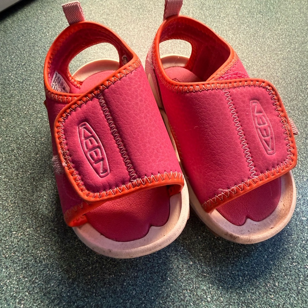 KEEN Kids Vibrant Pink and Orange Sandals